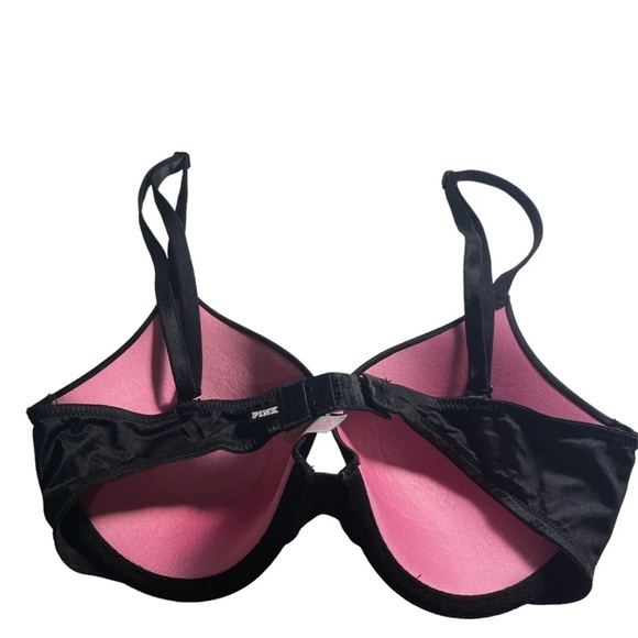 Victoria's Secret PINK Wear Everywhere Pushup Bra Size 34C Black - Picture 7 of 12